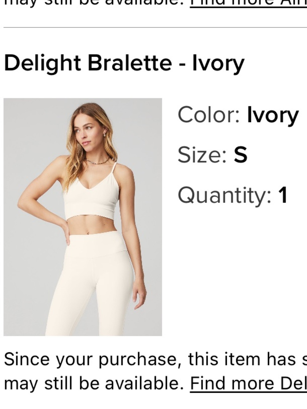 ALO Yoga Delight Bralette - Ivory